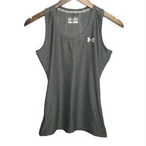 Under Armour Heatgear Fitted Gray Tank Top Women's Size Small